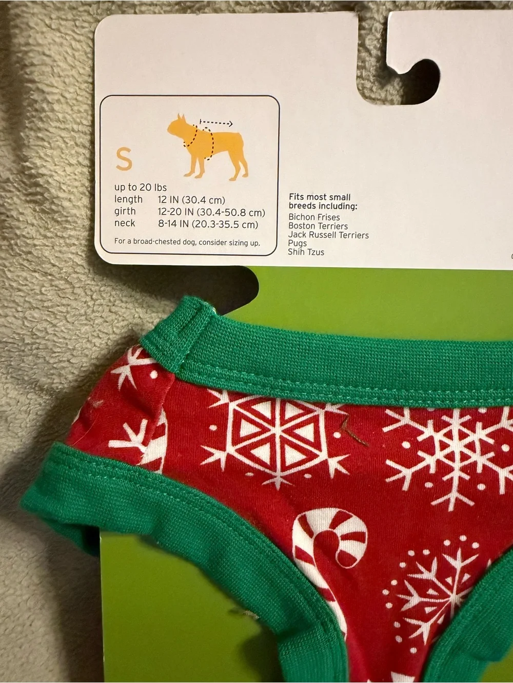 Holiday Candy Cane Dog Pajamas - Red & Green